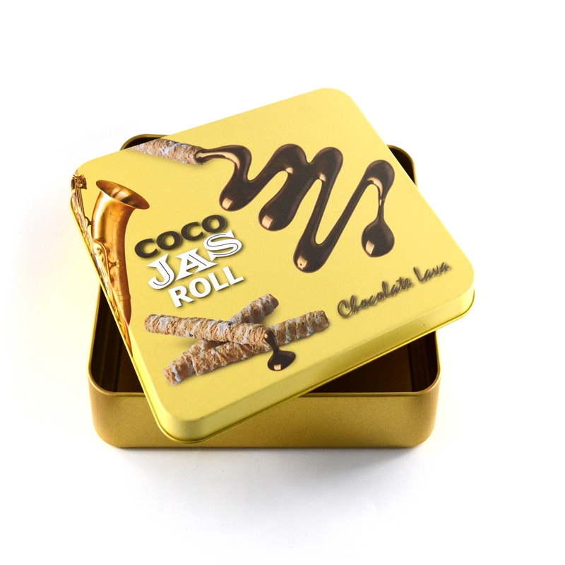 Två-bitar 3D-prägling rektangulär choklad godis tennlåda