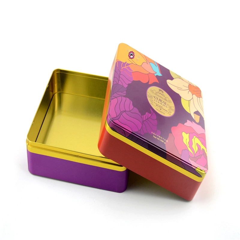Varmförsäljande fyrkantig tennbox för mooncake, kakförpackning
